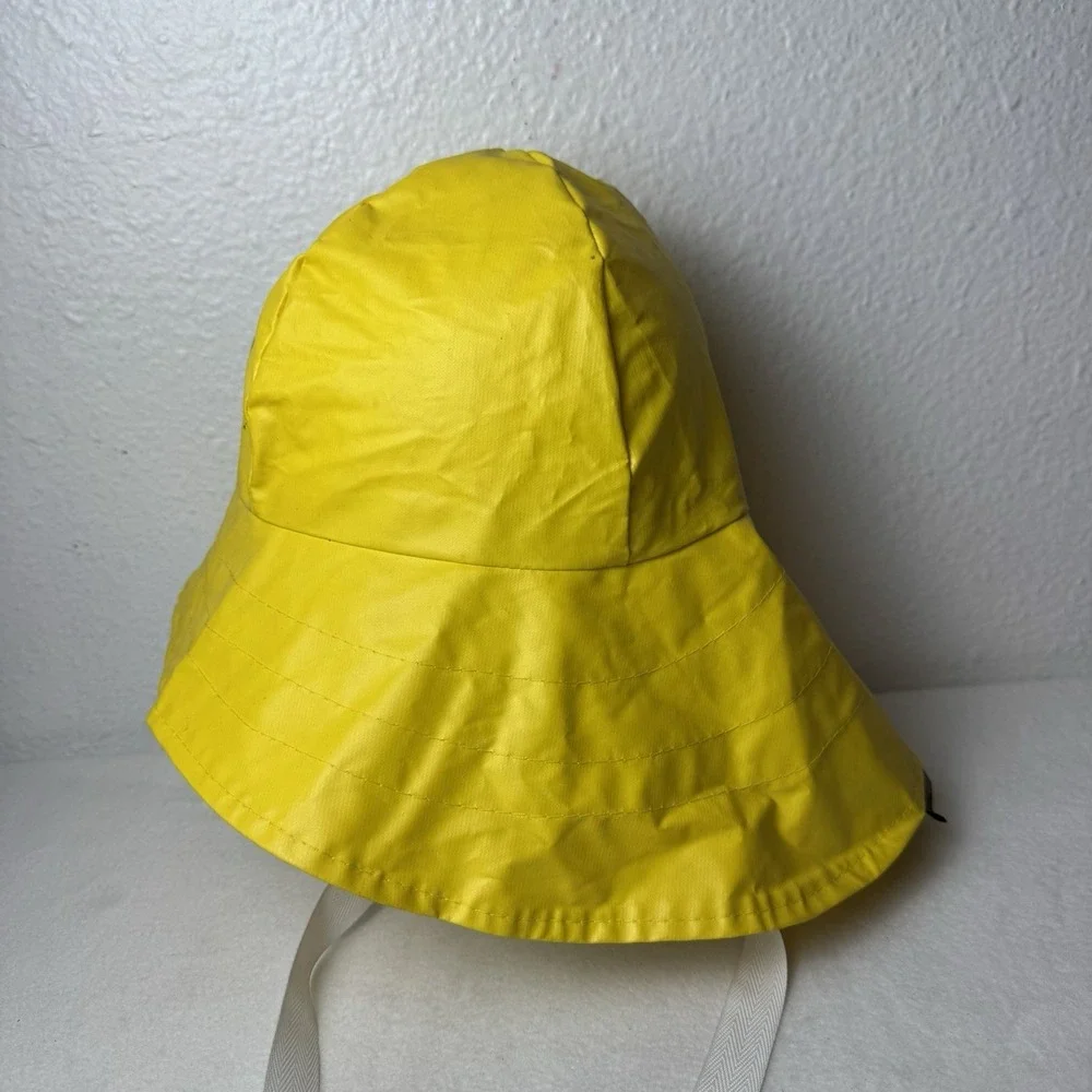Vintage Yellow Sou'wester Rain Hat NASPL 99 Halifax Nova Scotia Fisherman Cap